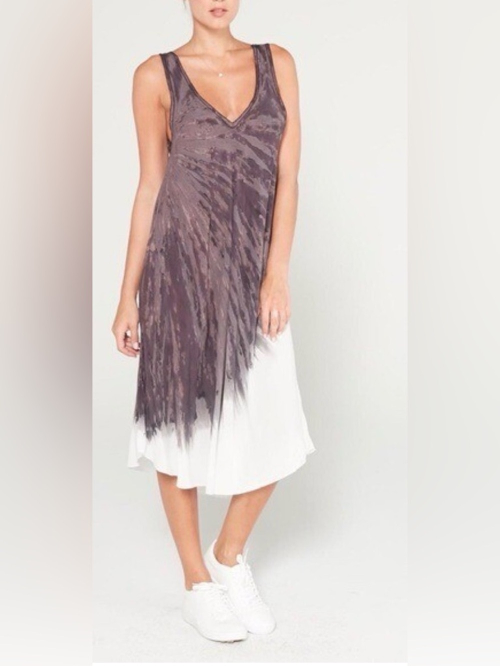 Antrolpologie Tina + Jo eggplant to lavender comfortable breezy dress